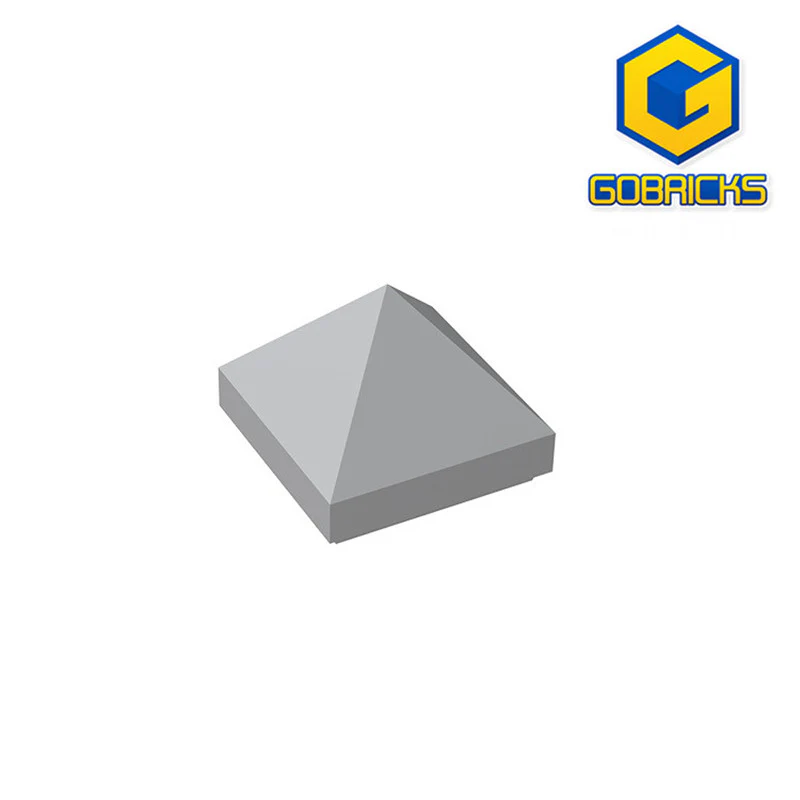 GOBRICKS GDS-837 Slope 45 1 x 1 x 2/3 Quadruple Convex Pyramid - YWOBB