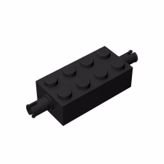 GOBRICKS GDS-955 Brick, Modified 2 x 4 with Pins - YWOBB