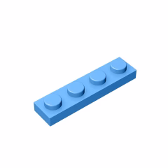 GOBRICKS GDS-504 Plate 1 x 4 - YWOBB