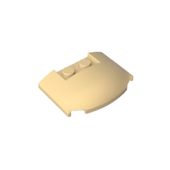 GOBRICKS GDS-1577 Wedge 3 x 4 x 2/3 Triple Curved - YWOBB