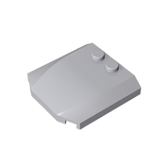 GOBRICKS GDS-1266 Wedge 4 x 4 x 2/3 Triple Curved - YWOBB