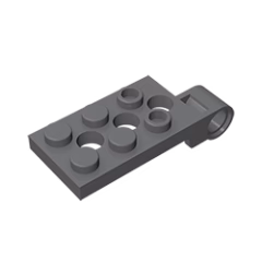 GOBRICKS GDS-853 Hinge Plate 2 x 4 with Pin Hole and 3 Holes - Top - YWOBB