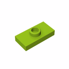 GOBRICKS GDS-803  Modified 1 x 2 with 1 Stud with Groove and Bottom Stud Holder - YWOBB