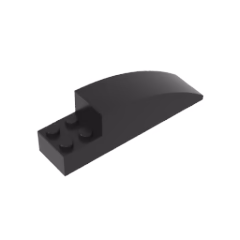 GOBRICKS GDS-1516 Slope Curved 8 x 2 x 2 with 4 Recessed Studs - YWOBB