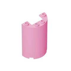 GOBRICKS GDS-1164 Cylinder Half 2 x 4 x 5 with 1 x 2 Cutout - YWOBB