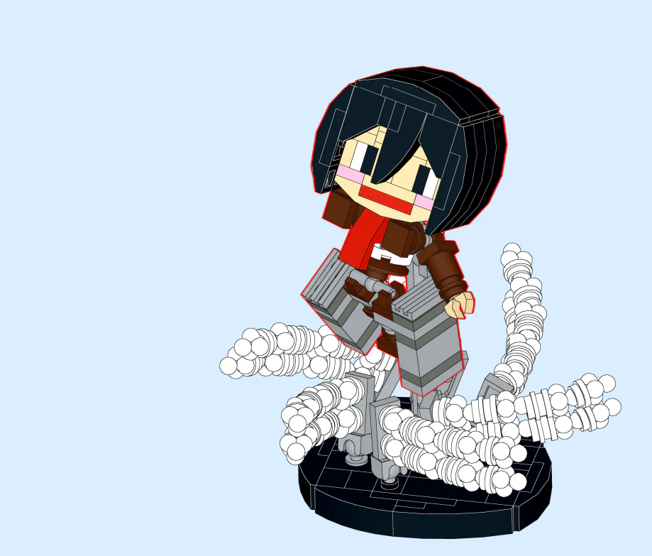 MOC C7758 Mikasa Ackerman Attack On Titan - YWOBB