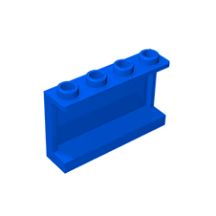 GOBRICKS GDS-787 Panel 1 x 4 x 2 with Side Supports - Hollow Studs - YWOBB
