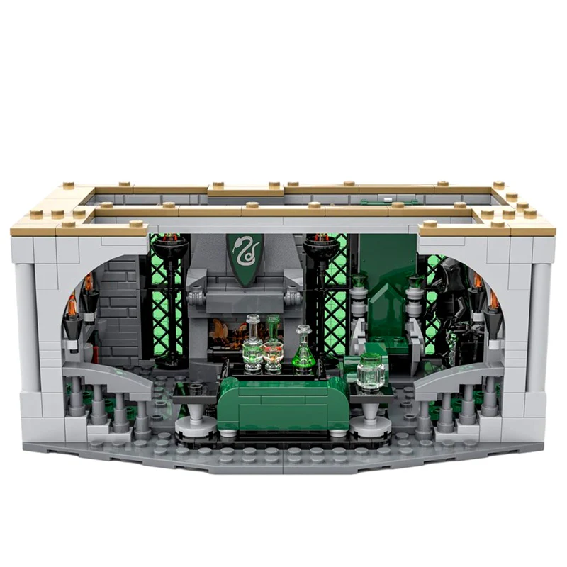 GOBRICKS MOC 154155 Slytherin Common Room and Dorm - YWOBB