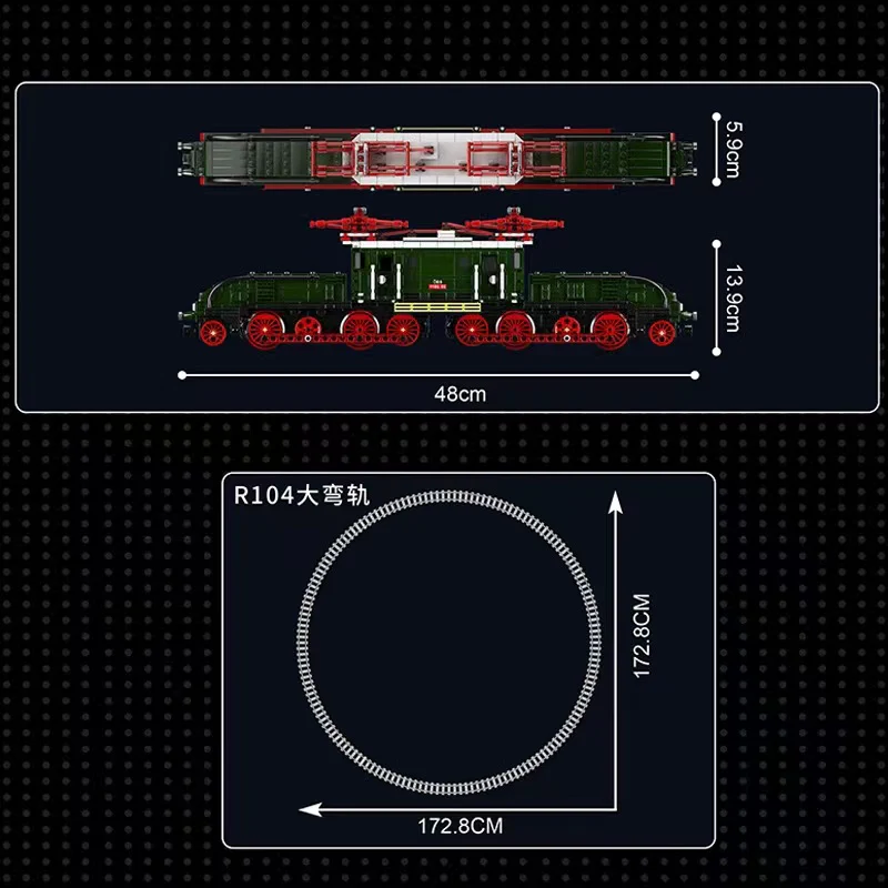Mould King 12023 RC World Railway OBB 1189.08 Electric Locomotive - YWOBB