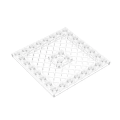 GOBRICKS GDS-1122 Plate, Modified 8 x 8 with Grille - YWOBB