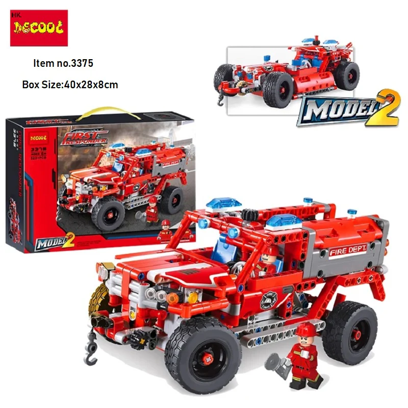 DECOOL 3375 2 In 1 Firman Rescue Vehicle - YWOBB
