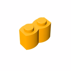 GOBRICKS GDS-749  Modified 1 x 2 Log Profile - YWOBB