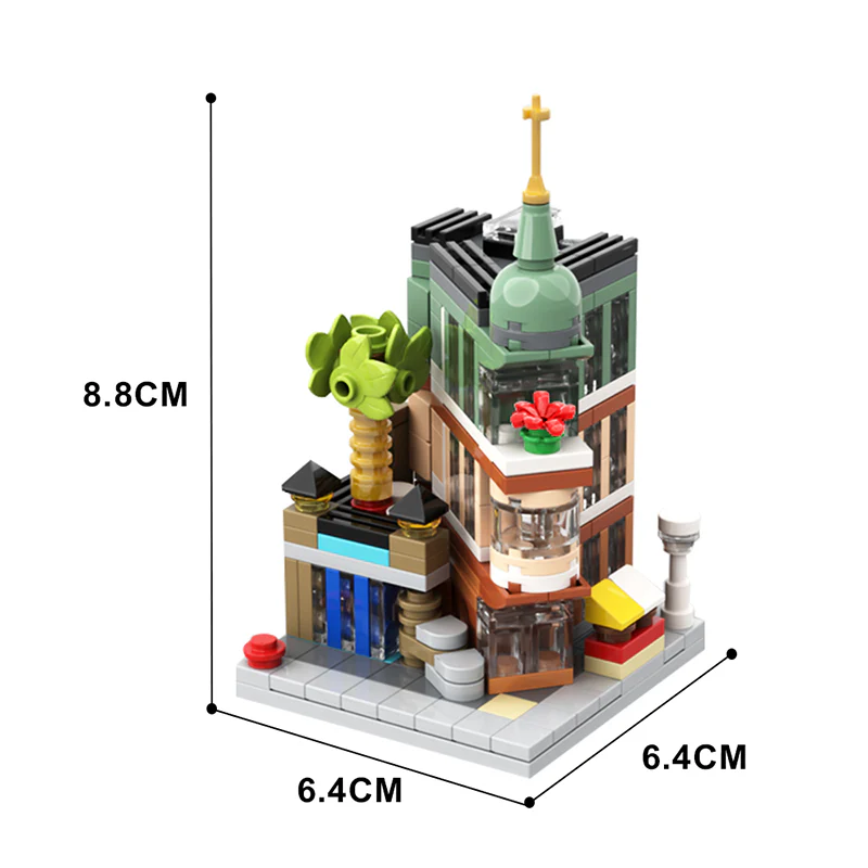 GOBRICKS MOC 99857 Mini Modular 10297 Boutique Hotel - YWOBB