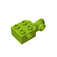 GOBRICKS GDS-1088 Brick Modified 2 x 2 with Pin Holes and Rotation Joint Ball Half - YWOBB