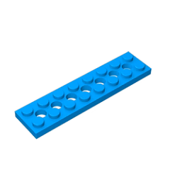 GOBRICKS GDS-699  Plate 2 x 8 with 7 Holes - YWOBB