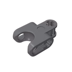 GOBRICKS GDS-1205 Axle Connector 2 x 3 with Ball Joint Socket - Closed Sides, Straight Forks with Open Axle - YWOBB