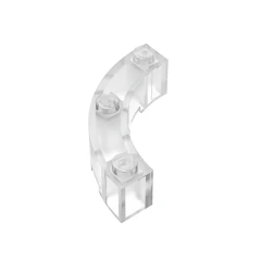 GOBRICKS GDS-743  Round Corner 4 x 4 Macaroni Wide with 3 Studs - YWOBB