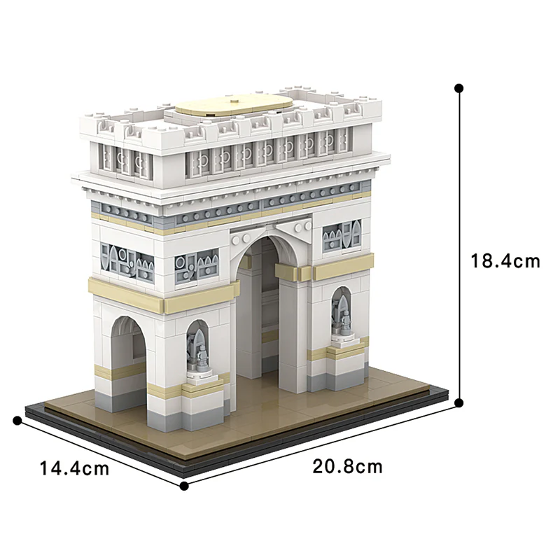 GOBRICKS MOC F-A0636 Arc de Triomphe - YWOBB