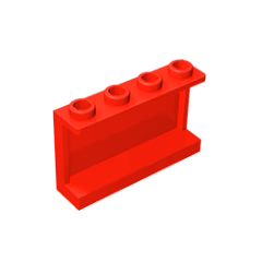 GOBRICKS GDS-787 Panel 1 x 4 x 2 with Side Supports - Hollow Studs - YWOBB