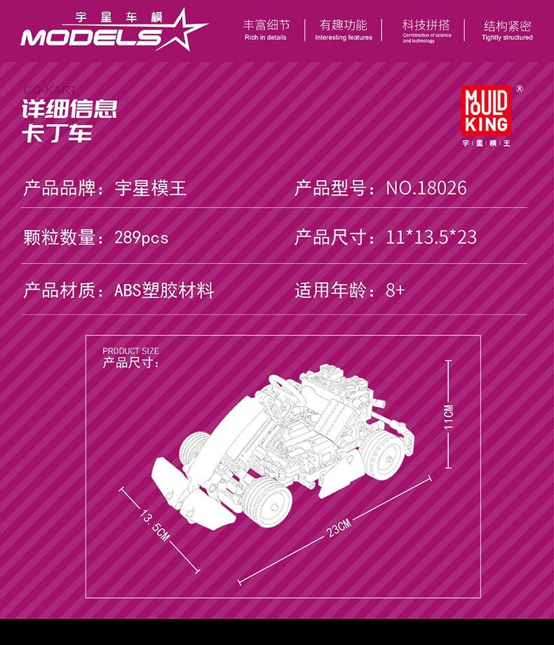 Mould King 18026 Karting - YWOBB