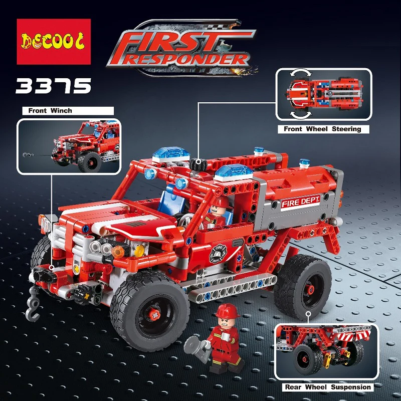DECOOL 3375 2 In 1 Firman Rescue Vehicle - YWOBB