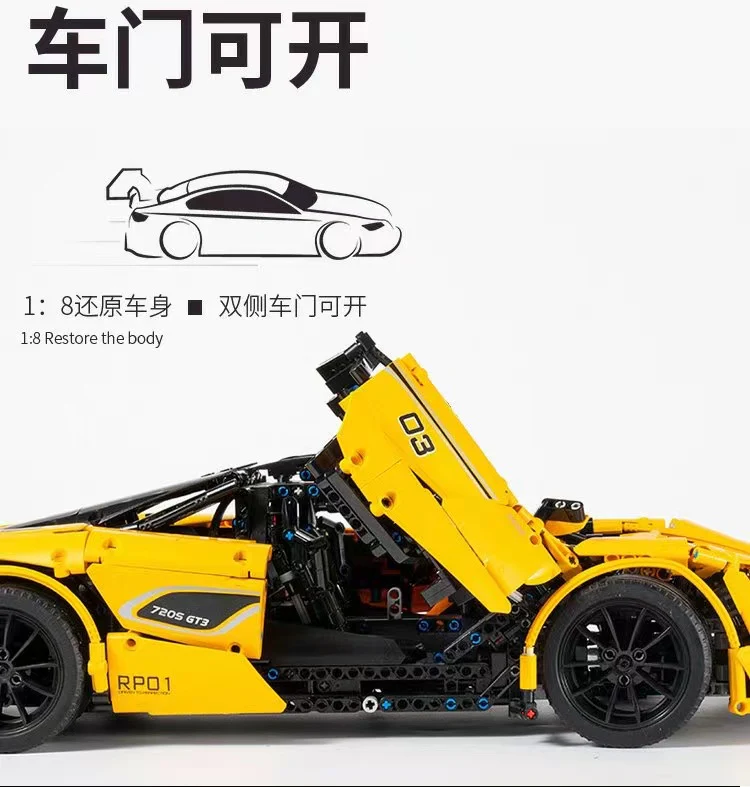 Mould King 13145S 1:8 Mclaren 720S OVP EU Warehouse Version - YWOBB