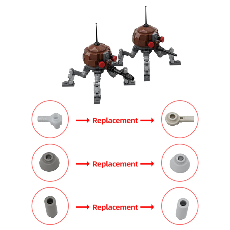 GOBRICKS MOC 139597 Dwarf Spider Droid - YWOBB