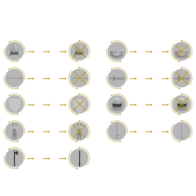 GOBRICKS MOC 82398 Knights Tent - YWOBB