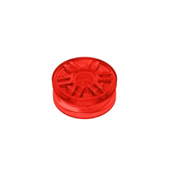 GOBRICKS GDS-1160 Wheel 18mm D. x 8mm with Fake Bolts and Deep Spokes with Inner Ring - YWOBB