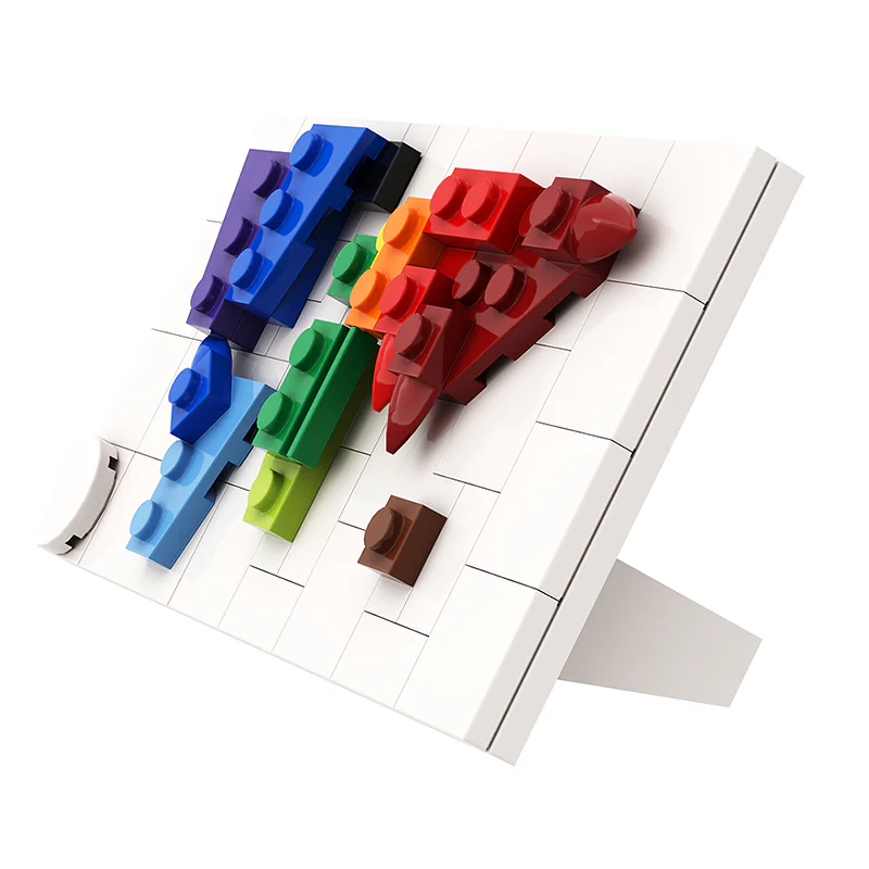 GOBRICKS MOC A0958 A miniature map of the world - YWOBB