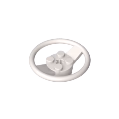 GOBRICKS GDS-90171 Vehicle Steering Wheel with 2 x 2 Center and Axle Hole - YWOBB