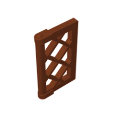 GOBRICKS GDS-790 Pane for Window 1 x 2 x 3 Lattice with Thick Corner Tabs - YWOBB