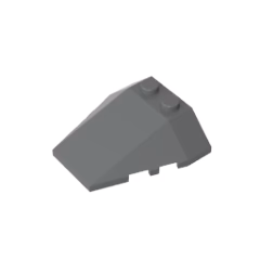 GOBRICKS GDS-1584 Wedge 4 x 4 Triple with Stud Notches - YWOBB