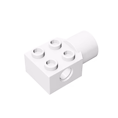 GOBRICKS GDS-1087 Brick Modified 2 x 2 with Pin Hole, Rotation Joint Socket - YWOBB