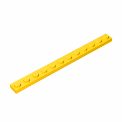 GOBRICKS GDS-508 Plate 1 x 12 - YWOBB