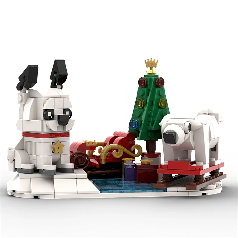 GOBRICKS MOC A1213 Christmas Sled - YWOBB