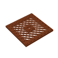 GOBRICKS GDS-1122 Plate, Modified 8 x 8 with Grille - YWOBB