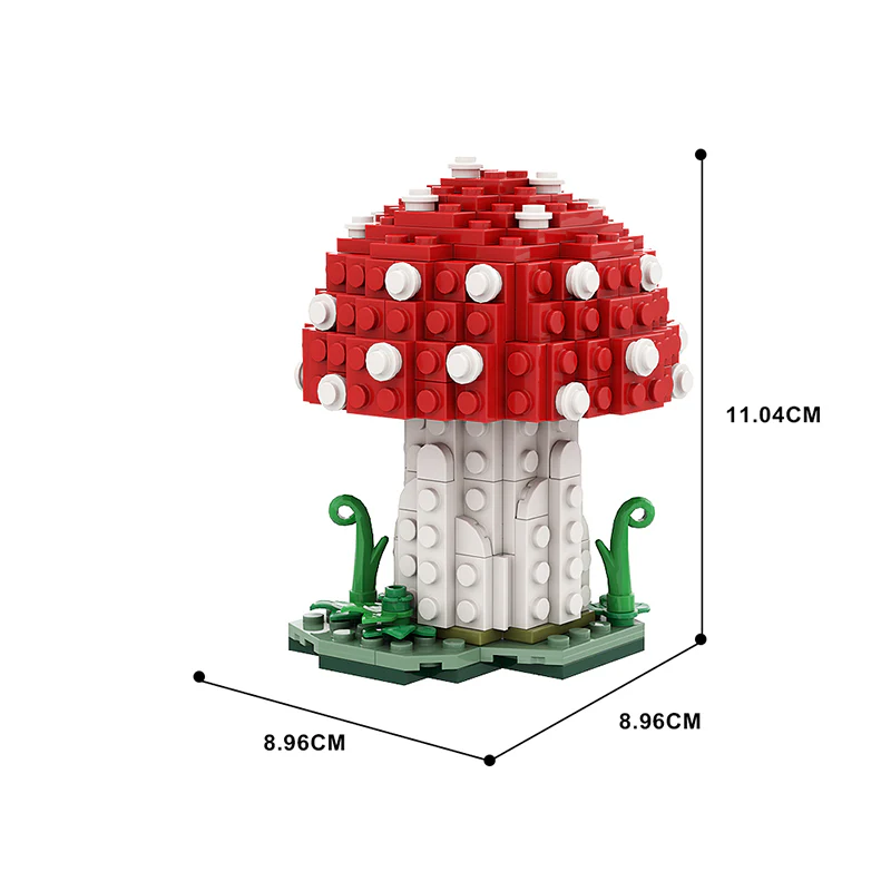 GOBRICKS MOC 145942 Amanita Muscaria Mushroom - YWOBB