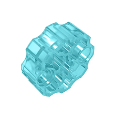 GOBRICKS GDS-1074 Axle Connector Block Round with 2 Pin Holes and 3 Axle Holes - YWOBB