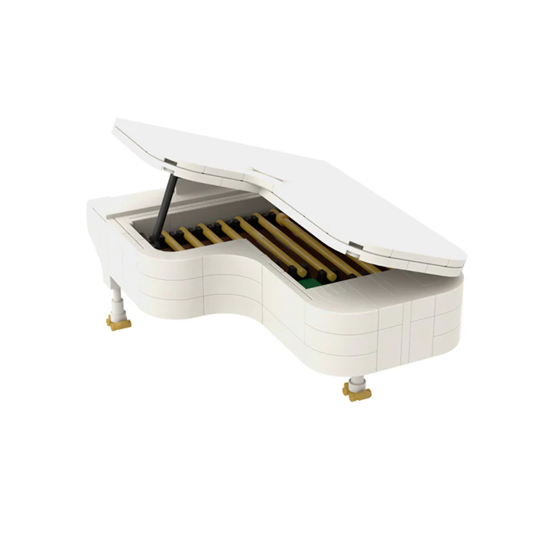 GOBRICKS MOC 141786 Grand Piano White - YWOBB