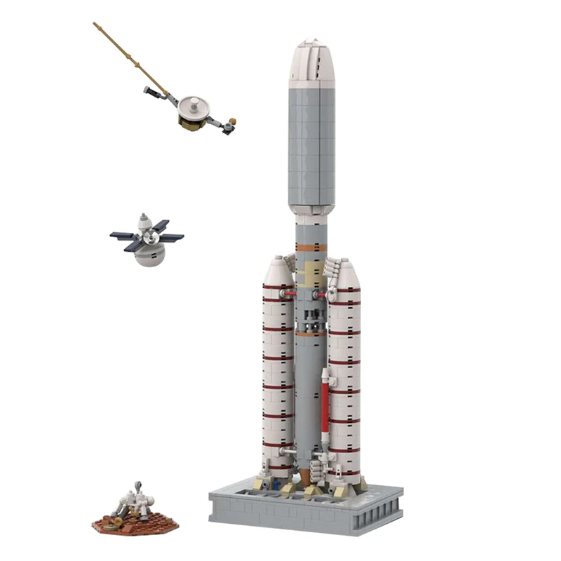 GOBRICKS MOC 61281 Titan IIIE Centaur 1/110 scale - YWOBB