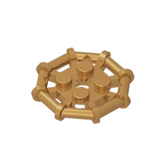 GOBRICKS GDS-1075 Modified 2 x 2 with Bar Frame Octagonal, Reinforced, Completely Round Studs - YWOBB