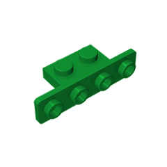 GOBRICKS GDS-638 Bracket 1 x 2 - 1 x 4 with Rounded Corners - YWOBB
