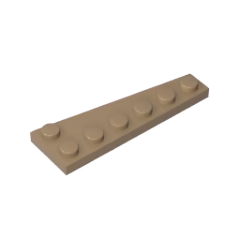 GOBRICKS GDS-2144 Wedge Plate 6 x 2 Left - YWOBB
