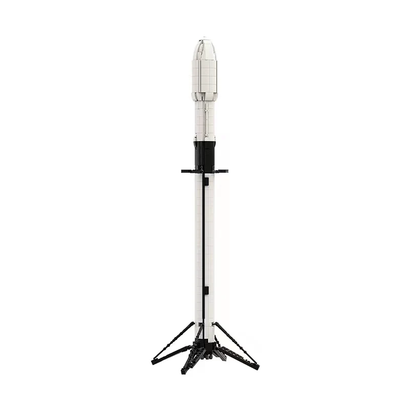 GOBRICKS MOC A0112Y01 Gray Falcon 9 Rocket (Falcon9)[1:110 Model] - YWOBB