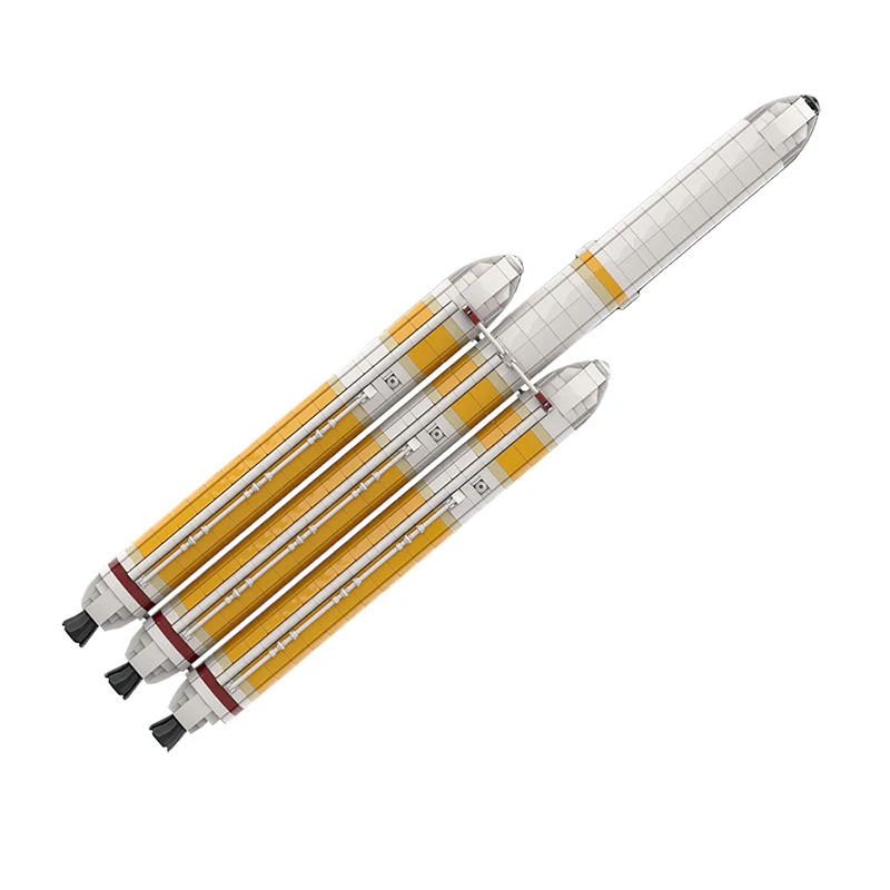 GOBRICKS MOC 101254 Delta IV Heavy with Parker Solar Probe [Saturn V scale] - YWOBB