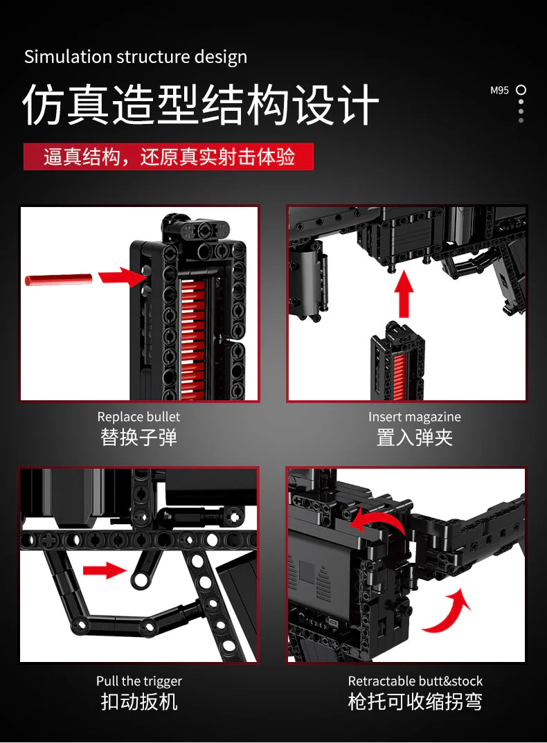 Mould King 14001 MP5 - YWOBB