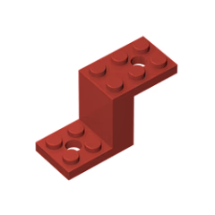 GOBRICKS GDS-1129 Bracket 5 x 2 x 2 1/3 with 2 Holes and Bottom Stud Holder - YWOBB