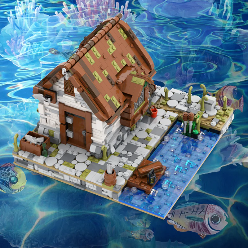 GOBRICKS MOC 136699 Fisherman's House - YWOBB