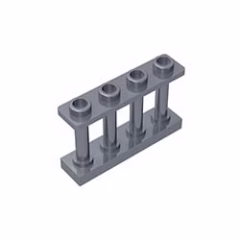 GOBRICKS GDS-789 Fence 1 x 4 x 2 Spindled with 4 Studs - YWOBB